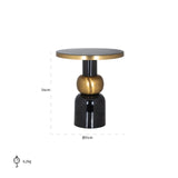 Endebord Mose svart 51Ø Richmond Interiors Sidebord