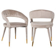 Spisestol Gia khaki fløyel brannhemmende Richmond Interiors Spisestol