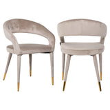 Spisestol Gia khaki fløyel brannhemmende Richmond Interiors Spisestol