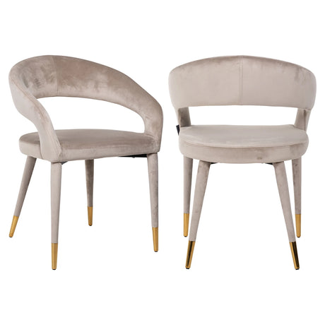 Spisestol Gia khaki fløyel brannhemmende Richmond Interiors Spisestol