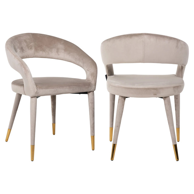 Spisestol Gia khaki fløyel brannhemmende Richmond Interiors Spisestol