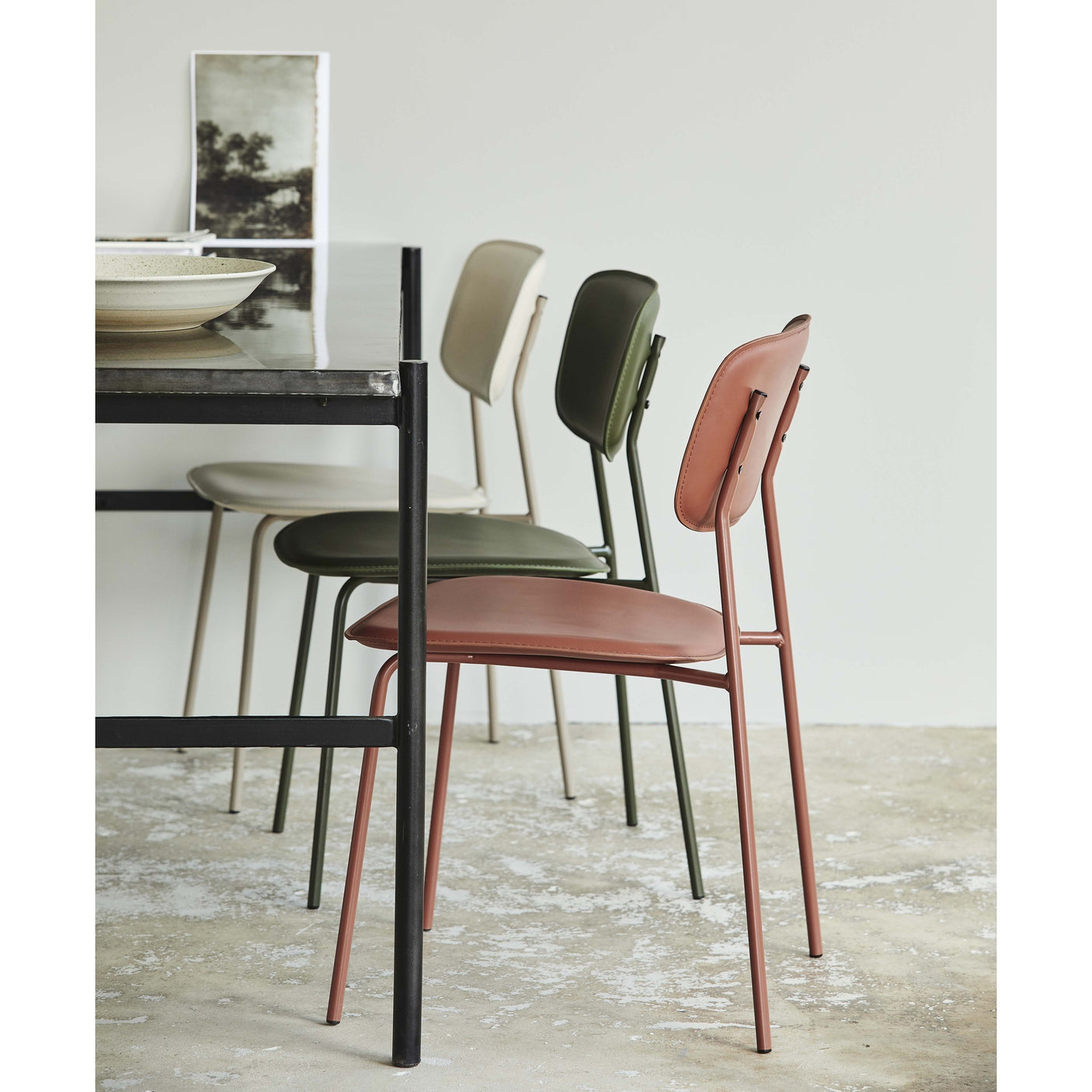 ESA-bordstol - rust rød Nordal CHAIRS+ARM
