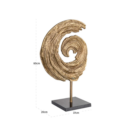 Dekorativ gjenstand Swirl antikk messing stor Richmond Interiors Pynteartikler