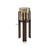 Hurricane light Paige walnut small Richmond Interiors Lanterne og lysglass