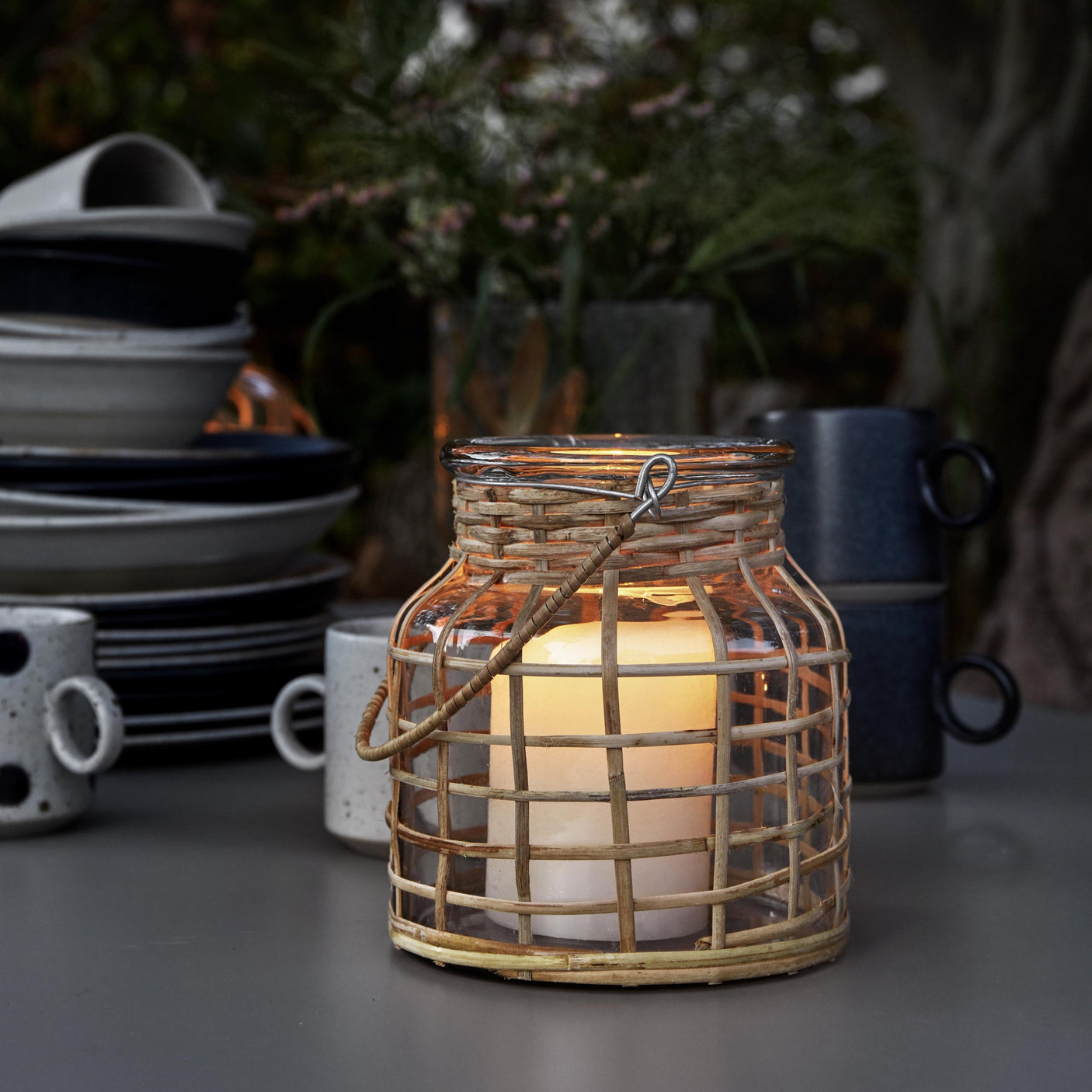 BAMBOO lamper av bambus - h15 cm - natur Nordal LANTERNER