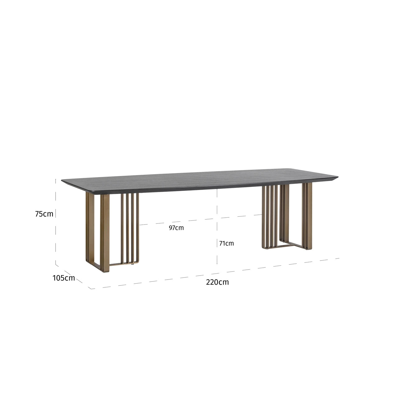 Spisebord Alexander Jones charcoal 220 Maverick Richmond Interiors Spisebord