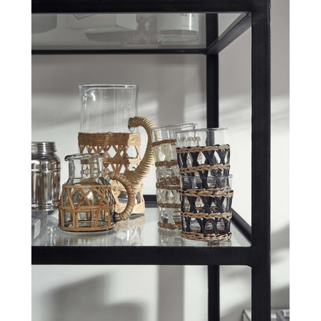 WEVA-flykter i klart glass med flet - h13 cm - natur Nordal GLASS/JUGS