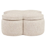 Pouffe & Footstool Corbeau sand tweed Richmond Interiors Pall