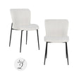 Spisestol Darby hvit bouclé sett med 2 Richmond Interiors Spisestol