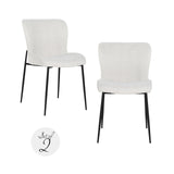 Spisestol Darby hvit bouclé sett med 2 Richmond Interiors Spisestol