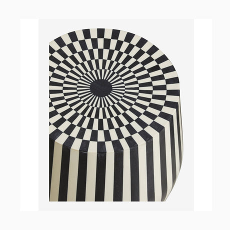 TAURA sidebord/skammel - svart/råhvitt Nordal TABLES