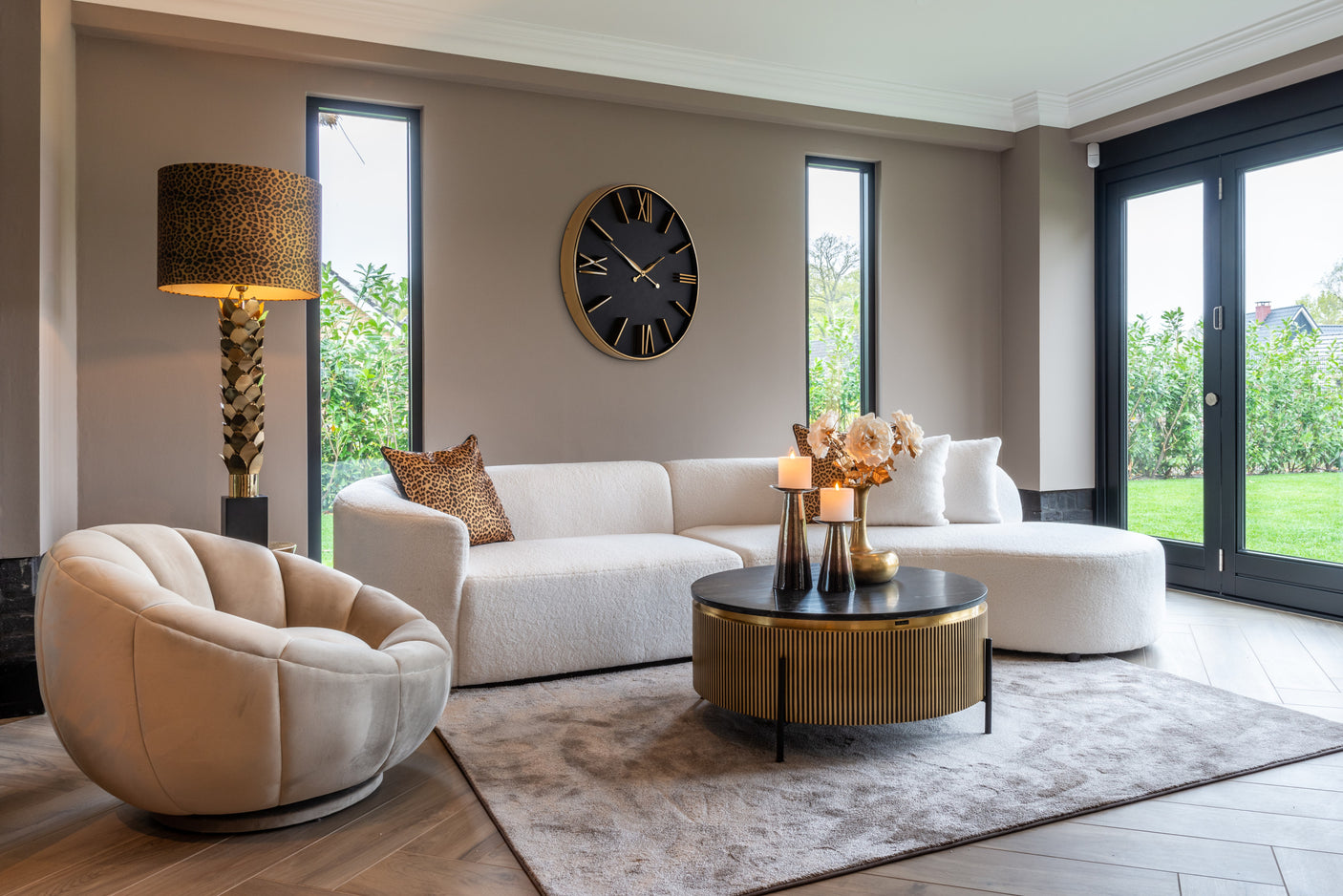 Salongbord Ironville gull 90Ø Richmond Interiors Sofabord