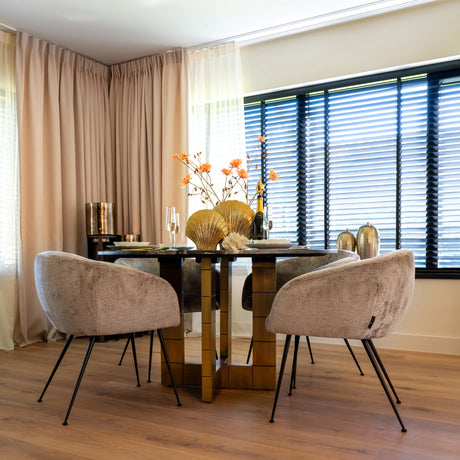 Spisebord Collada svart/gull 130Ø Richmond Interiors Spisebord
