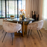 Spisebord Collada svart/gull 130Ø Richmond Interiors Spisebord