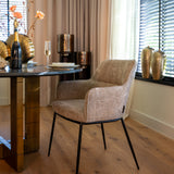 Spisebord Collada svart/gull 130Ø Richmond Interiors Spisebord