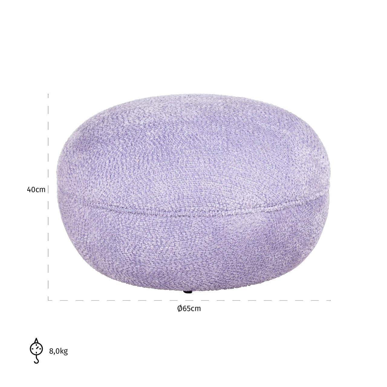Pouffe & fotkrakk Jace nydelig lavendel Richmond Interiors Pall