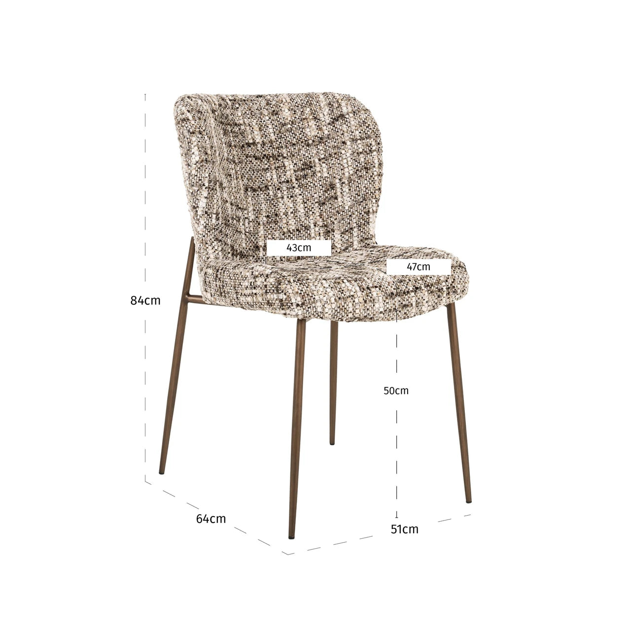 Spisestol Odarby brun omara sett med 2 Richmond Interiors Spisestol
