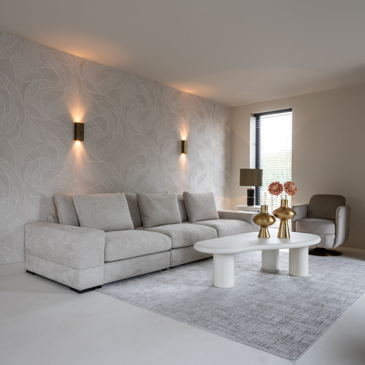 Salongbord Bloomstone hvit 160x80 Richmond Interiors Sofabord