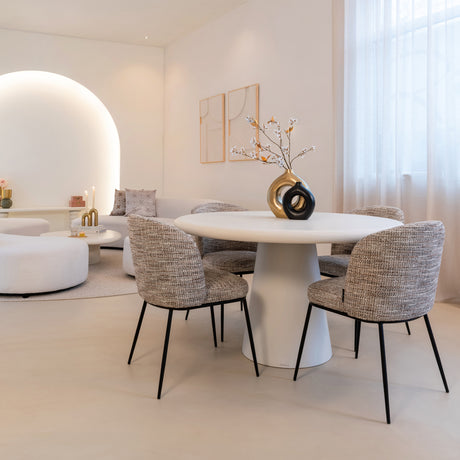 Spisebord Bloomstone hvit 130Ø Richmond Interiors Spisebord