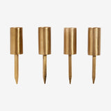 KURA lysholder i jern med spyd - h12 cm - gull finish Nordal CANDLEHOLD