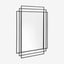 SQUARE speil i jern - 97x76 cm - svart Nordal MIRRORS