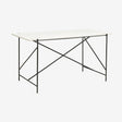 DEE-bord / arbeidsbord i jern og marmor - 142x70 - hvit/sort Nordal TABLES