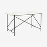 DEE-bord / arbeidsbord i jern og marmor - 142x70 - hvit/sort Nordal TABLES