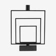 SQUARE lysestaker i jern og marmor - h27 cm - sort Nordal CANDLEHOLD