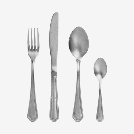 CARUM-settet m/vintage look - 4 deler - rustfritt stål Nordal CUTLERY