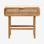 MERGE konsolbord i teak med glass - 90x35 - natur Nordal CONSOLES