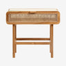 MERGE konsolbord i teak med glass - 90x35 - natur Nordal CONSOLES