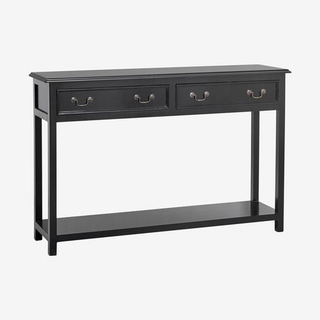 MOSS konsolbord i tre med skuffer - 122x33 - sort Nordal TABLES