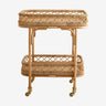 LIRI rullebord i rattan - 62x42 cm - natur Nordal TABLES
