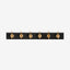 EDGY knagerække i tre med 6 brass knager - 60 cm - sort Nordal COAT RACKS