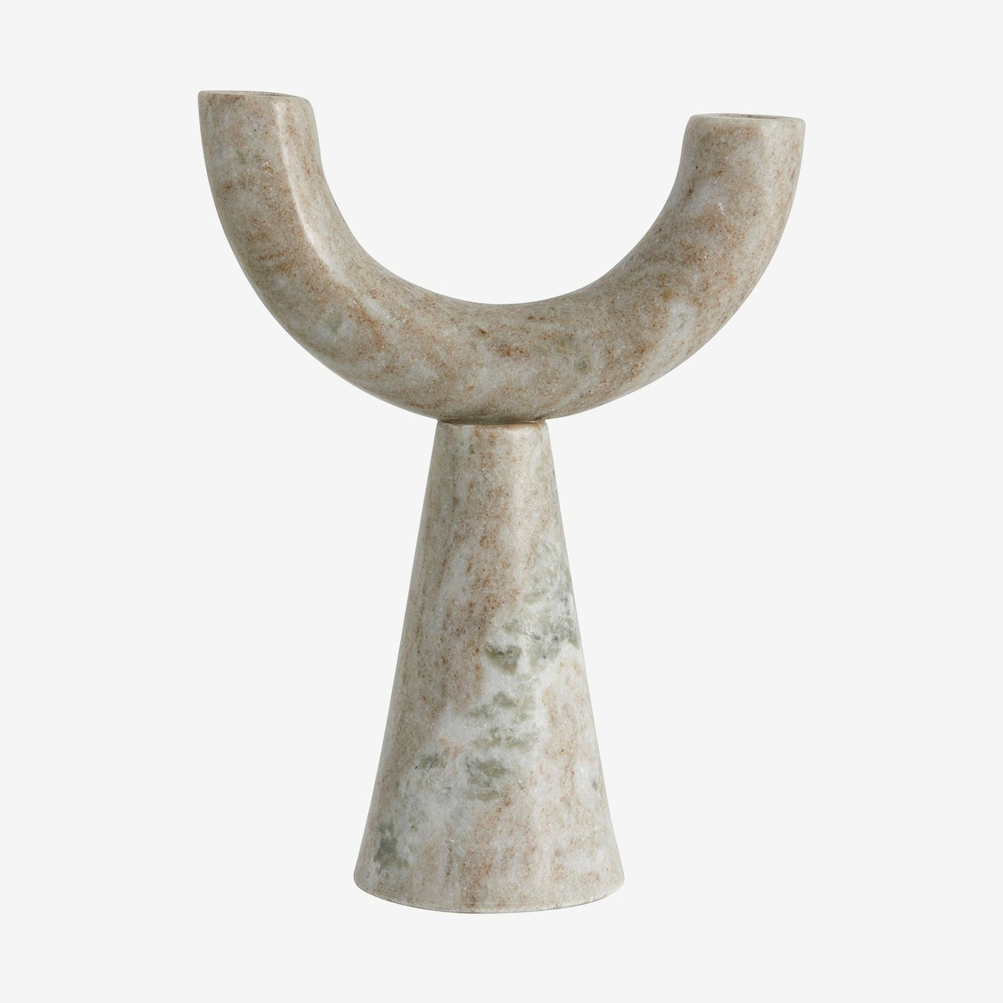 RIF Marmor lysestake - h26,5 cm - lysbrun Nordal CANDLEHOLD