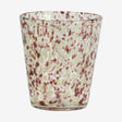TEPIN drikkeglass med mønster - h10 cm - klart glass/brun/grønn Nordal GLASS/JUGS