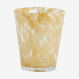 TEPIN drikkeglass med mønster - h10 cm - klart glass/beige Nordal GLASS/JUGS