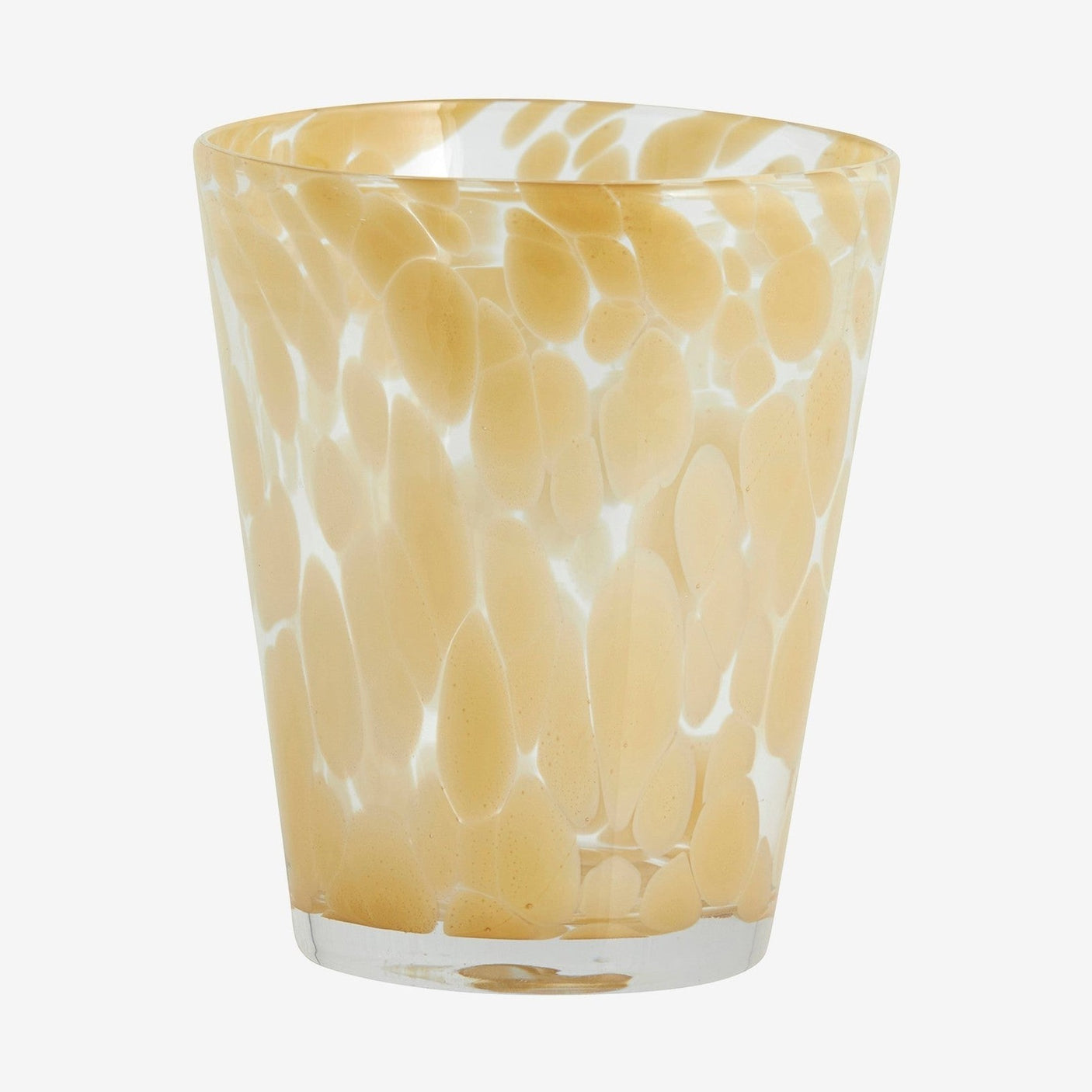 TEPIN drikkeglass med mønster - h10 cm - klart glass/beige Nordal GLASS/JUGS
