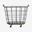 DOWNTOWN trådkurv med hjul - h73 cm - sort Nordal STORAGE
