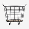 DOWNTOWN trådkurv med hjul - h73 cm - sort Nordal STORAGE