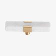 Knekke / krog i marmor og messing - 18 cm - hvit Nordal KNOBS