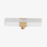 Knekke / krog i marmor og messing - 18 cm - hvit Nordal KNOBS