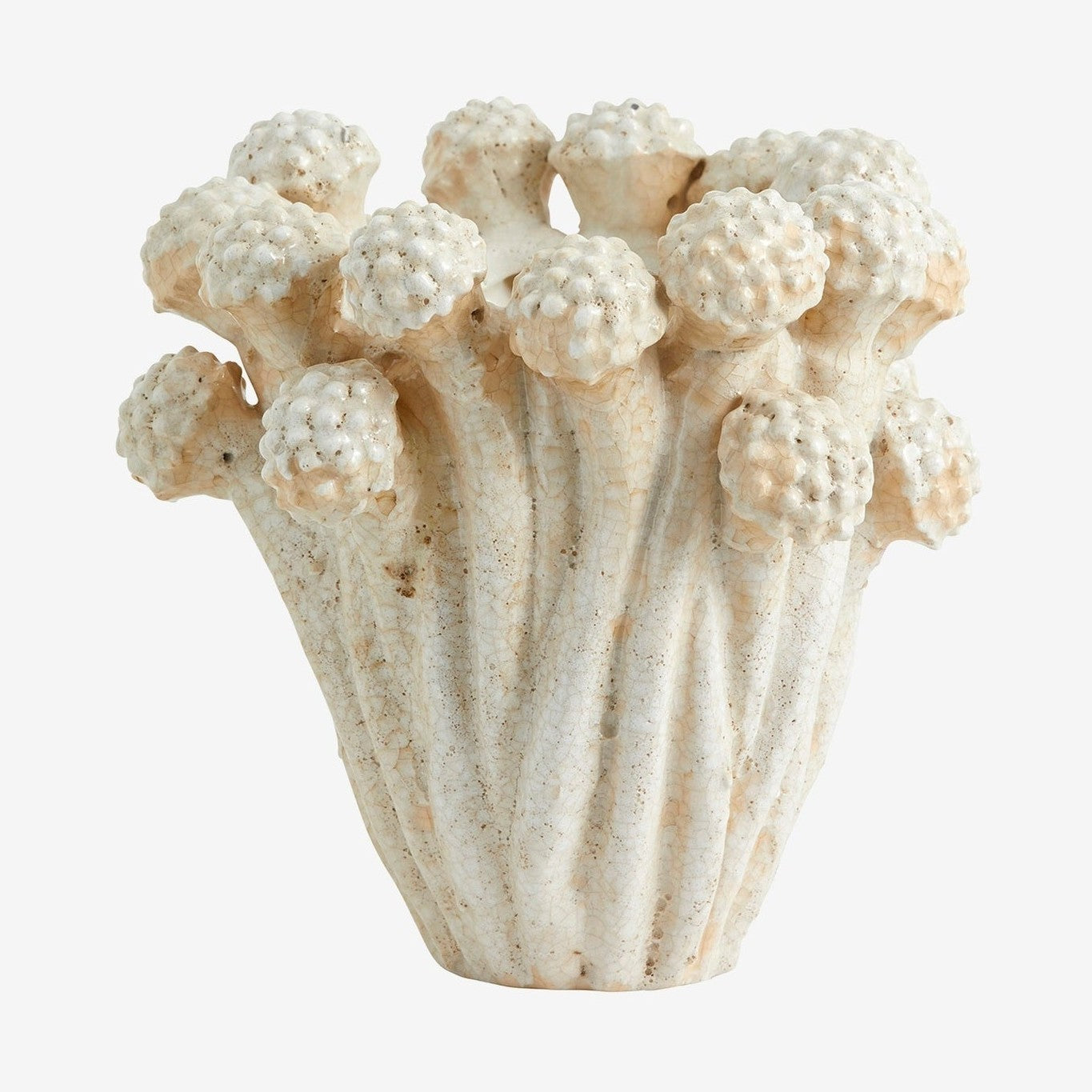 FUNGI keramisk vase - h19 cm - offwhite Nordal INDOOR POT