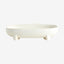 PEMBA keramisk tallerken - small - 23x13,5 cm - offwhite Nordal TABLEWARE