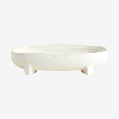 PEMBA keramisk tallerken - small - 23x13,5 cm - offwhite Nordal TABLEWARE