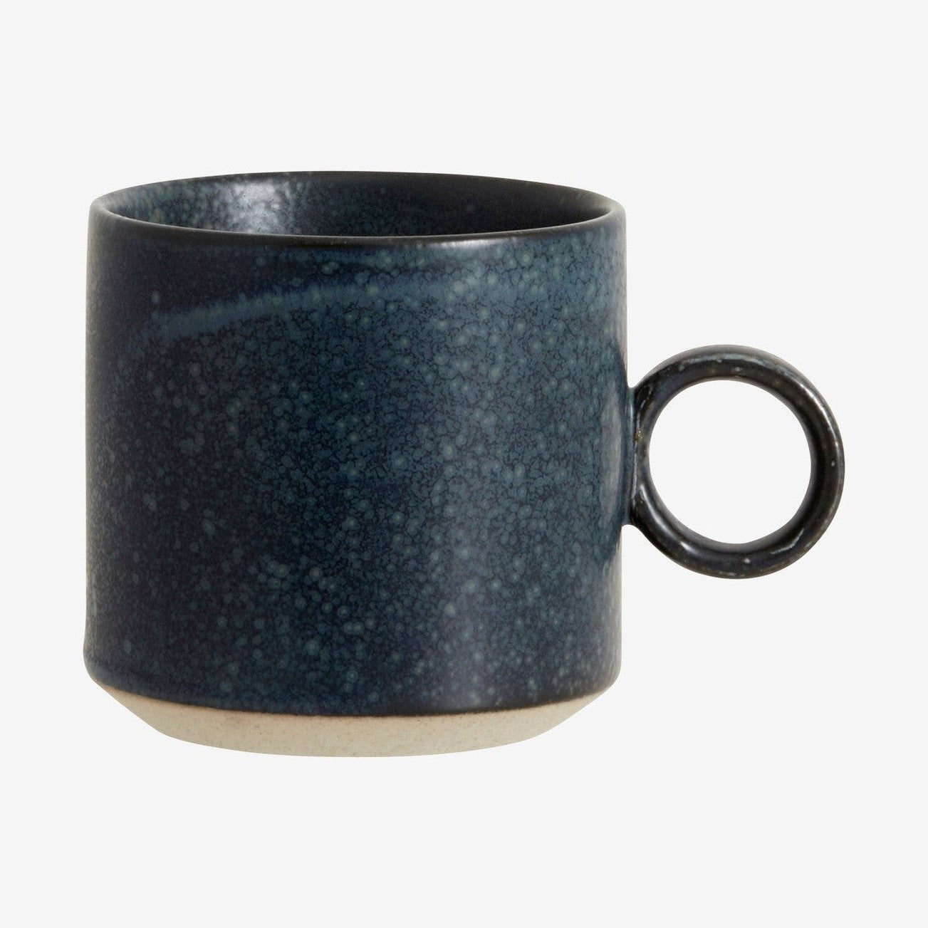 GRAINY keramisk krukke m/hank - h8 cm - mørkblå Nordal TABLEWARE