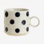 GRAINY keramiske krukker m/hank - h8 cm - sand/mørkblå Nordal TABLEWARE