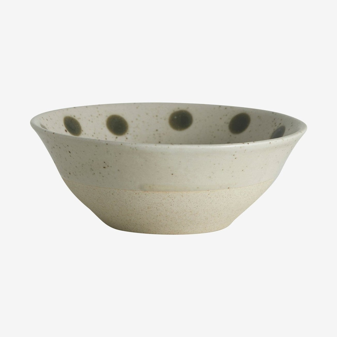 GRAINY keramisk skål - ø15 cm - sand/grønn Nordal TABLEWARE
