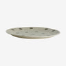 GRAINY Lunsjplaten i keramikk - ø21 cm - sand/grønn Nordal TABLEWARE