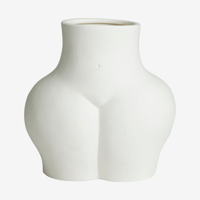 AVAJI lower body - keramisk vase - h23 cm - hvit Nordal VASEBOWL